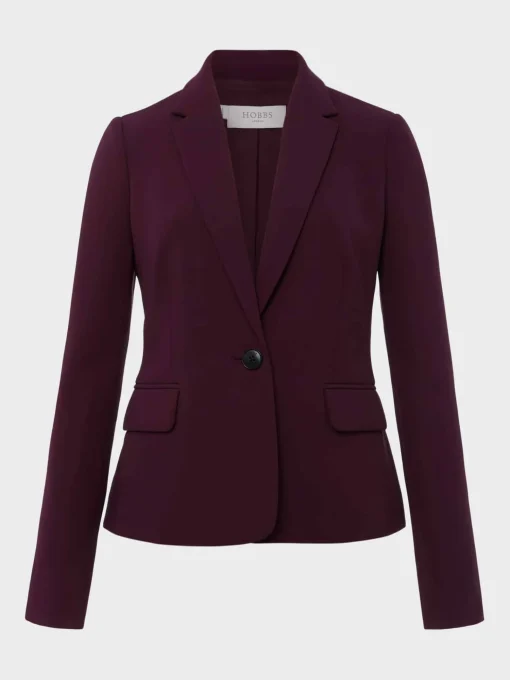 Cheap Hobbs Adelia Jacket Deep Plum