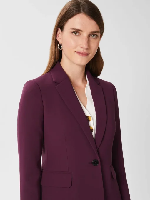 Cheap Hobbs Adelia Jacket Deep Plum