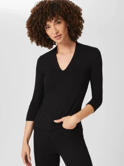 Store Hobbs Aimee Double Fronted Top Black