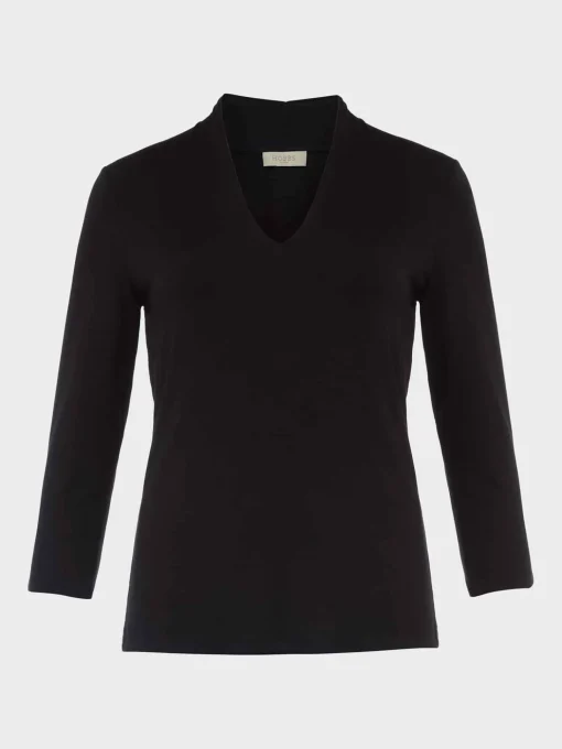 Store Hobbs Aimee Double Fronted Top Black