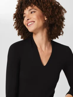 Store Hobbs Aimee Double Fronted Top Black
