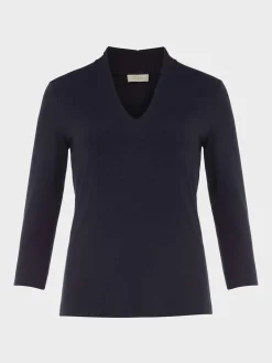 Sale Hobbs Aimee Double Fronted Top Navy