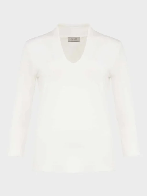 New Hobbs Aimee Double Fronted Top Ivory
