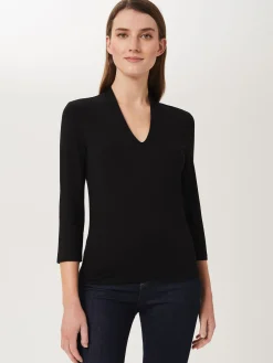 Cheap Hobbs Aimee Double Fronted Top Black