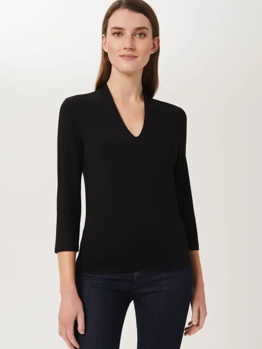 Cheap Hobbs Aimee Double Fronted Top Black