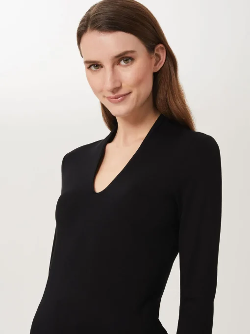 Cheap Hobbs Aimee Double Fronted Top Black