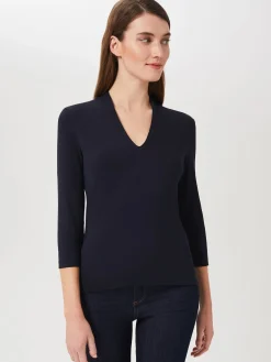 Cheap Hobbs Aimee Double Fronted Top Navy