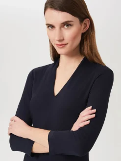 Cheap Hobbs Aimee Double Fronted Top Navy