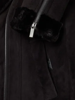 Clearance Hobbs Alana Fur Jacket Black