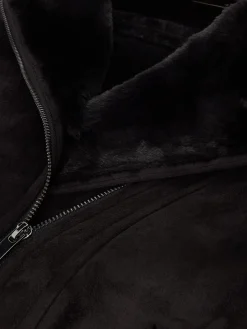 Clearance Hobbs Alana Fur Jacket Black