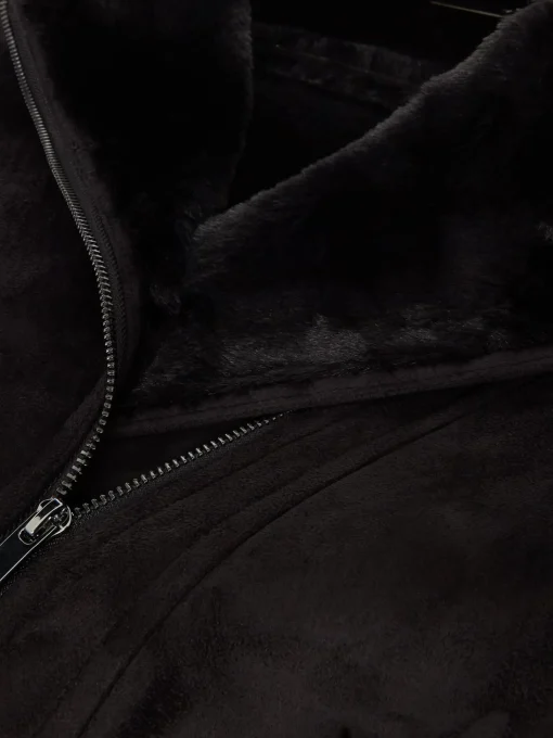 Clearance Hobbs Alana Fur Jacket Black