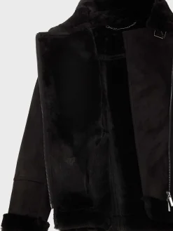 Clearance Hobbs Alana Fur Jacket Black