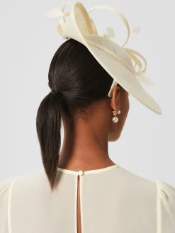 Sale Hobbs Alisa Fascinator Pale Yellow