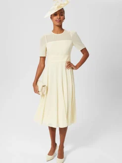 Sale Hobbs Alisa Fascinator Pale Yellow