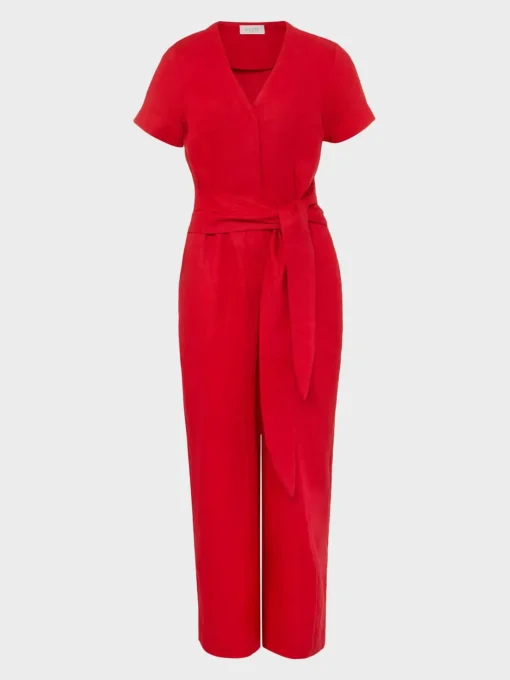 Discount Hobbs Aliya Jumpsuit Sangria Red