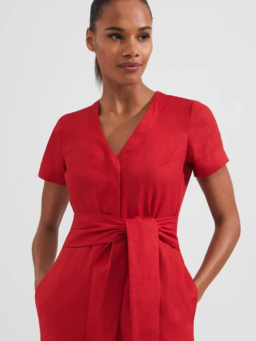 Discount Hobbs Aliya Jumpsuit Sangria Red