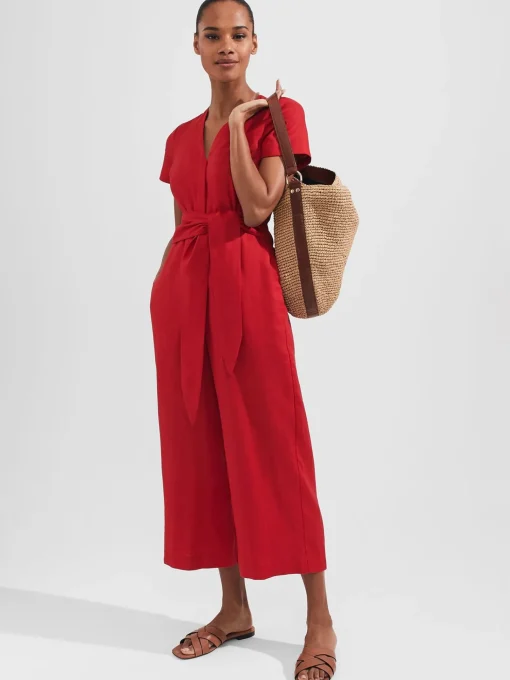 Discount Hobbs Aliya Jumpsuit Sangria Red