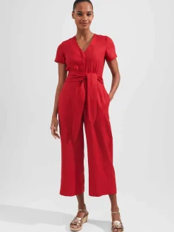 Discount Hobbs Aliya Jumpsuit Sangria Red