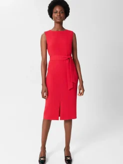 Cheap Hobbs Alva Belted Dress Poppy Red