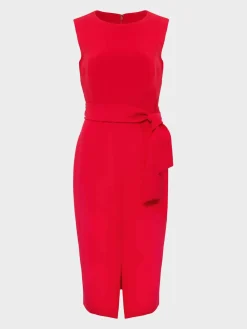 Cheap Hobbs Alva Belted Dress Poppy Red