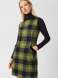 Best Sale Hobbs Amaris Wool Dress Green Navy