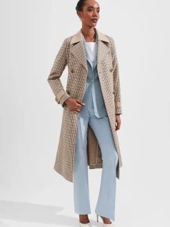 New Hobbs Amaya Trench Tan Multi
