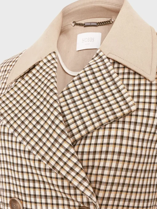 New Hobbs Amaya Trench Tan Multi