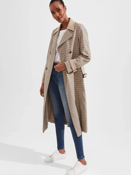New Hobbs Amaya Trench Tan Multi