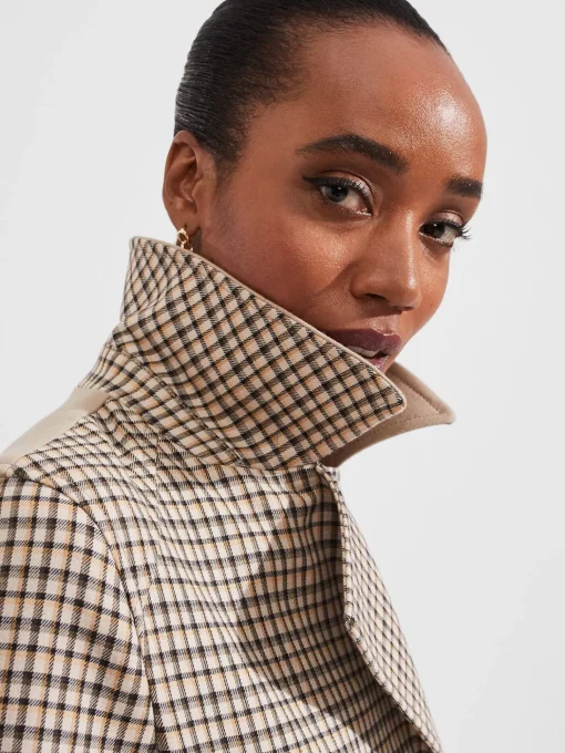 New Hobbs Amaya Trench Tan Multi