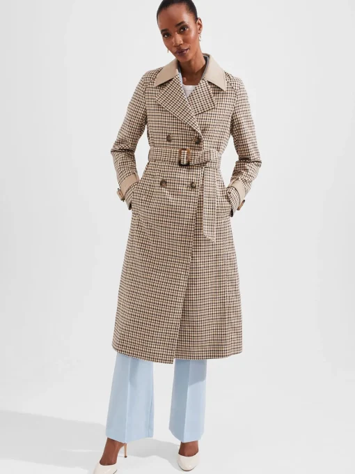 New Hobbs Amaya Trench Tan Multi
