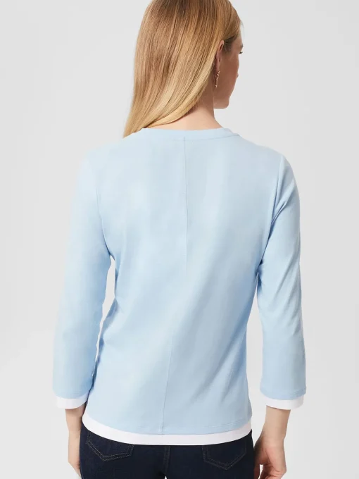 Outlet Hobbs Amelie Cotton Top Dusky Blue