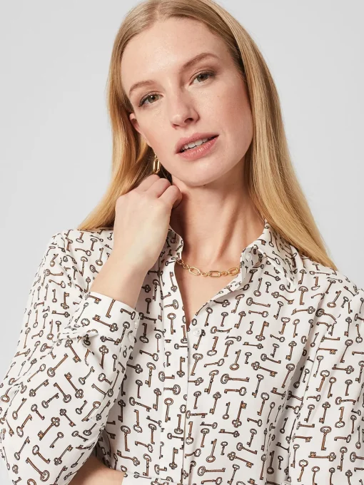 Cheap Hobbs Angelina Shirt Ivory