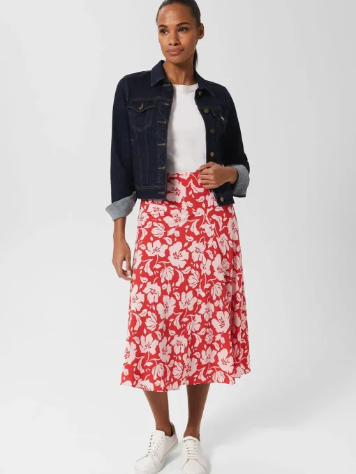 Shop Hobbs Angie Skirt Red Pink