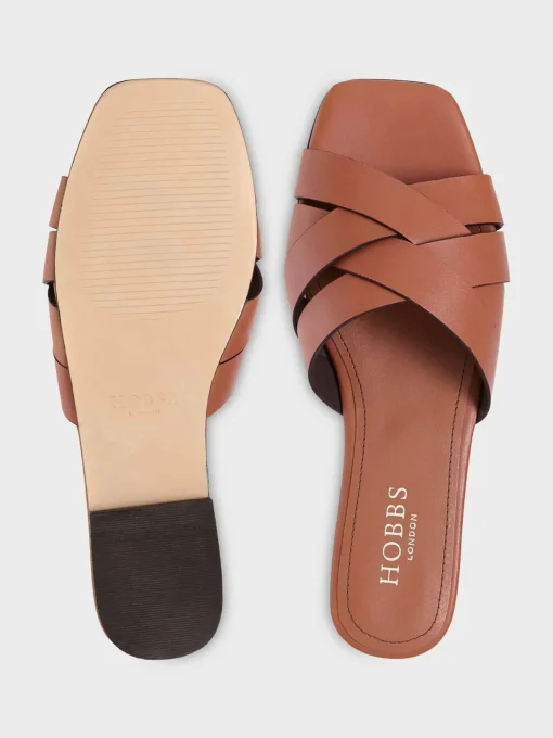 Clearance Hobbs Annie Flat Sandal Tan