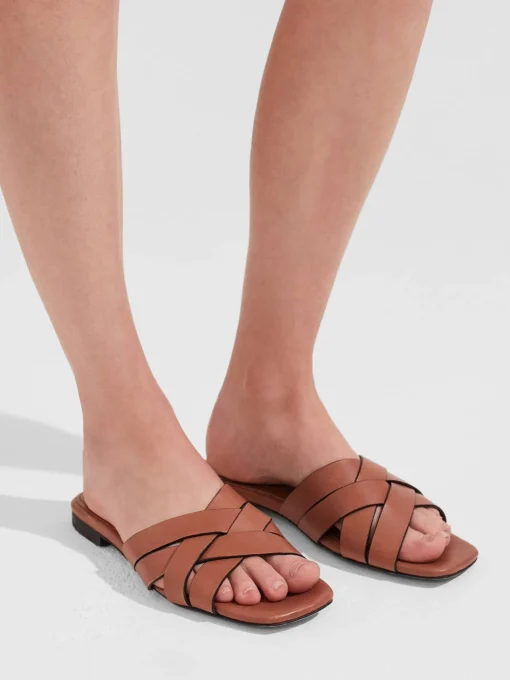 Clearance Hobbs Annie Flat Sandal Tan