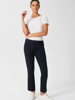 Sale Hobbs Annie Slim Trousers With Stretch Navy