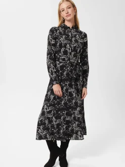 Cheap Hobbs Antonella Silk Dress Black Ivory