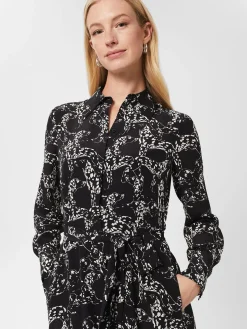 Cheap Hobbs Antonella Silk Dress Black Ivory