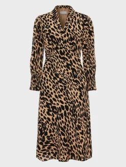 Sale Hobbs Ariel Dress Camel Black