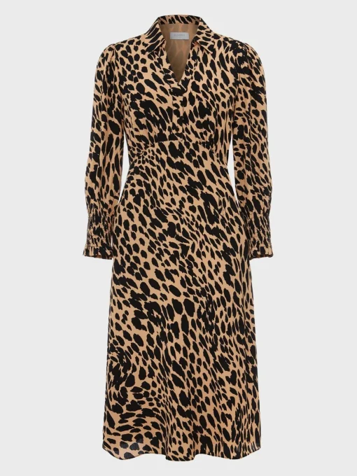 Sale Hobbs Ariel Dress Camel Black