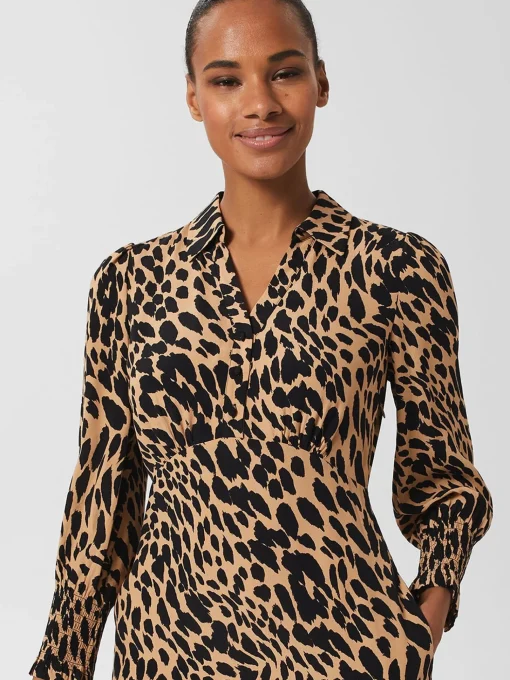 Sale Hobbs Ariel Dress Camel Black