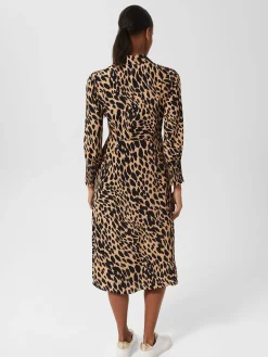 Sale Hobbs Ariel Dress Camel Black