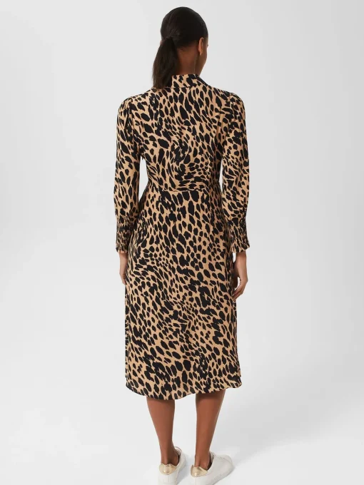 Sale Hobbs Ariel Dress Camel Black