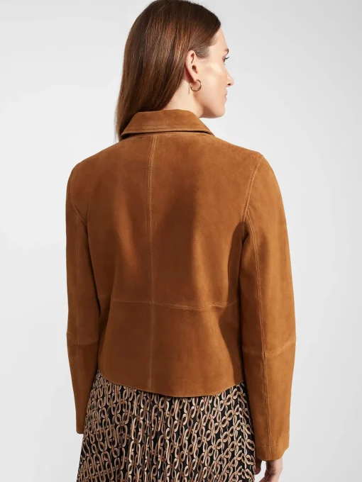 Shop Hobbs Ashlee Suede Jacket Tan