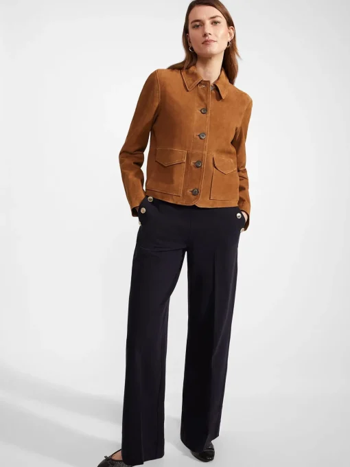 Shop Hobbs Ashlee Suede Jacket Tan