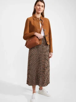 Shop Hobbs Ashlee Suede Jacket Tan
