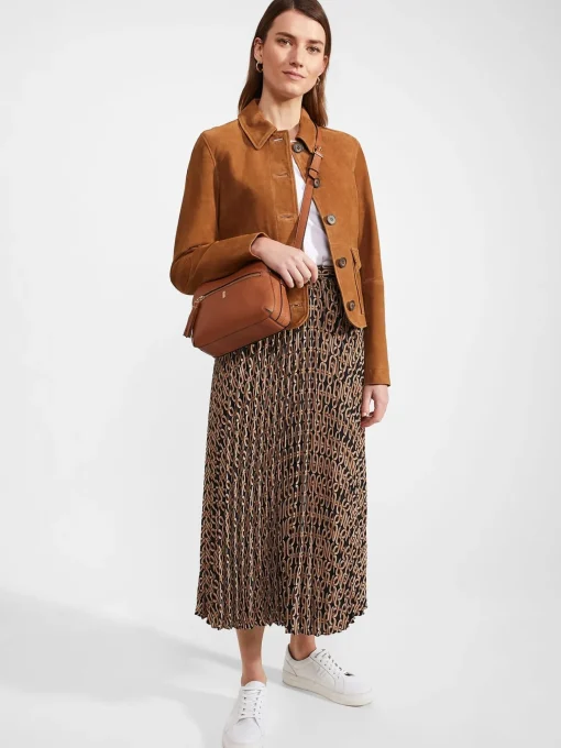 Shop Hobbs Ashlee Suede Jacket Tan