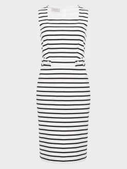 New Hobbs Audra Dress Ivory Hobbsnavy