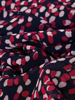 New Hobbs Aurora Fit And Flare Dress Navy Multi