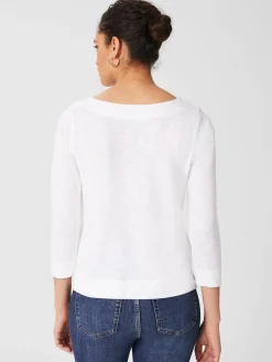Cheap Hobbs Avia Cotton Slub T-Shirt White